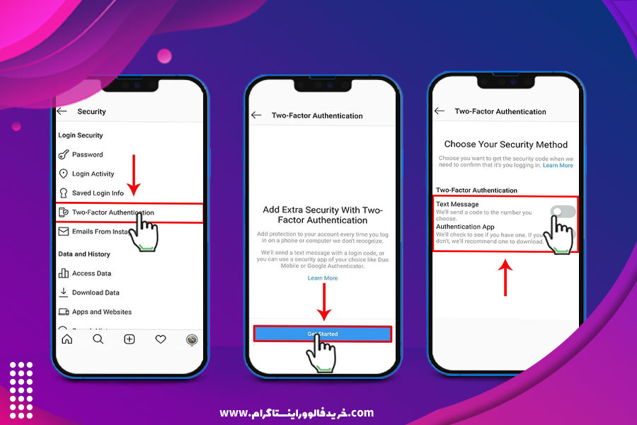 نحوه تنظیم تایید دو مرحله‌ای در اینستاگرام با استفاده از شماره تلفن 2