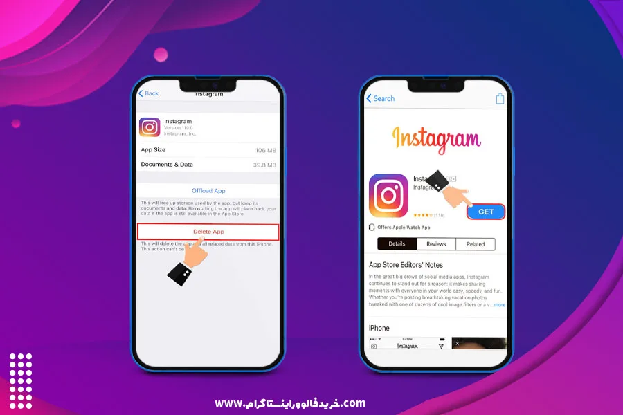 نصب مجدد برنامه اینستاگرام 2