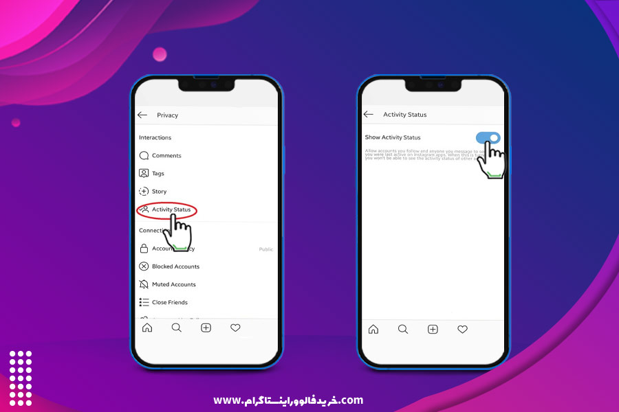 مخفی ‌کردن آنلاین بودن در اینستاگرام 2