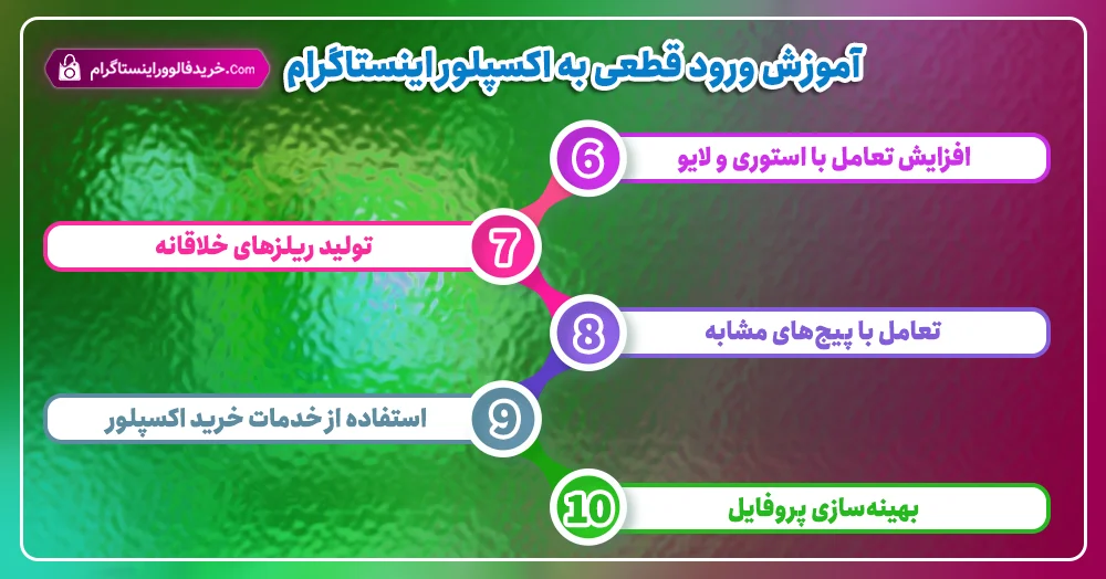 آموزش ورود قطعی به اکسپلور اینستاگرام2