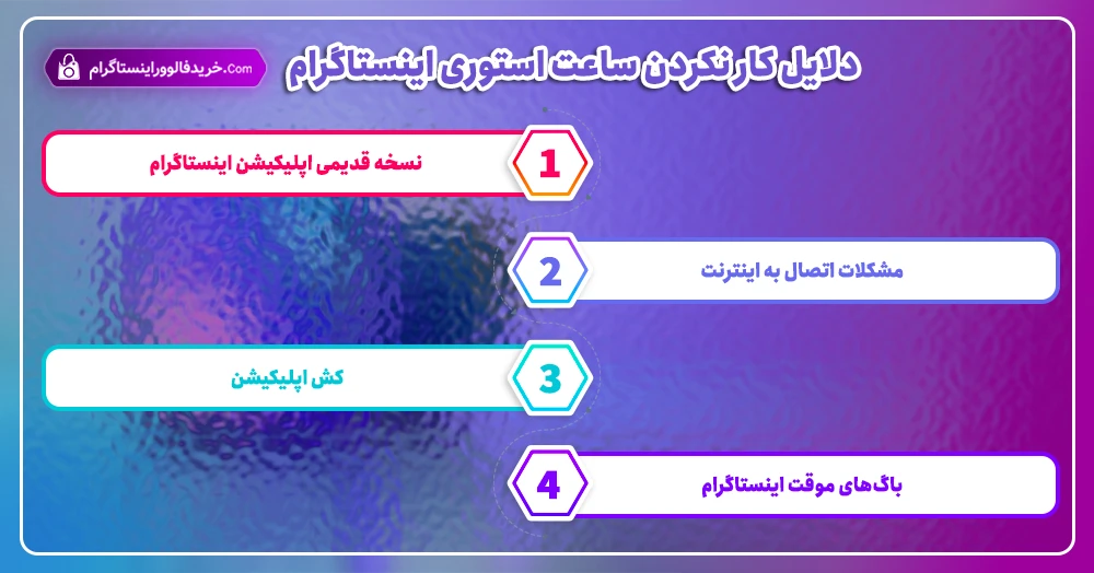 دلایل کار نکردن ساعت استوری اینستاگرام 1
