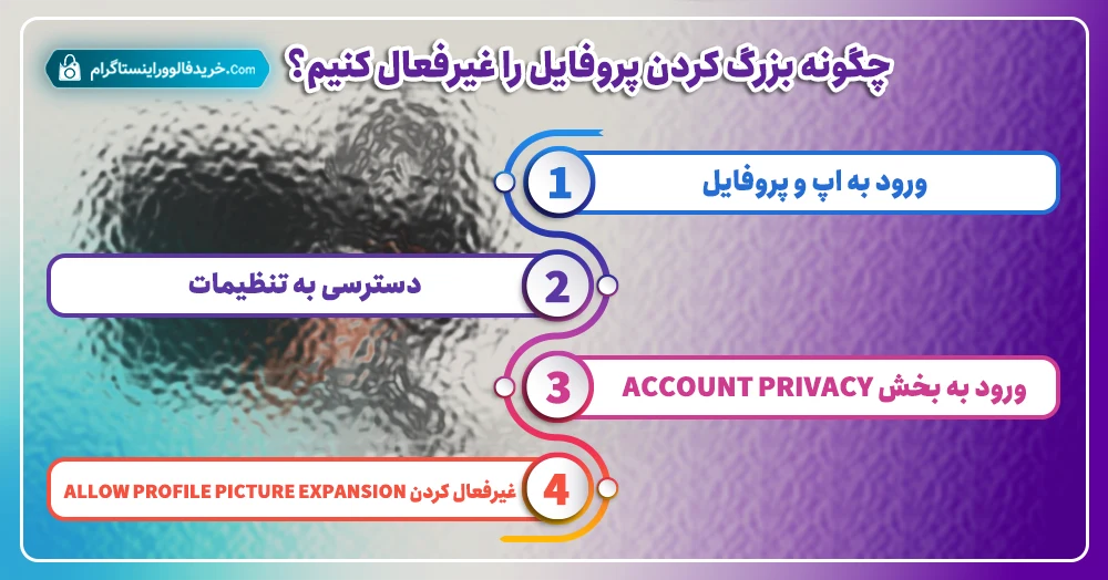 چگونه بزرگ کردن پروفایل را غیرفعال کنیم؟